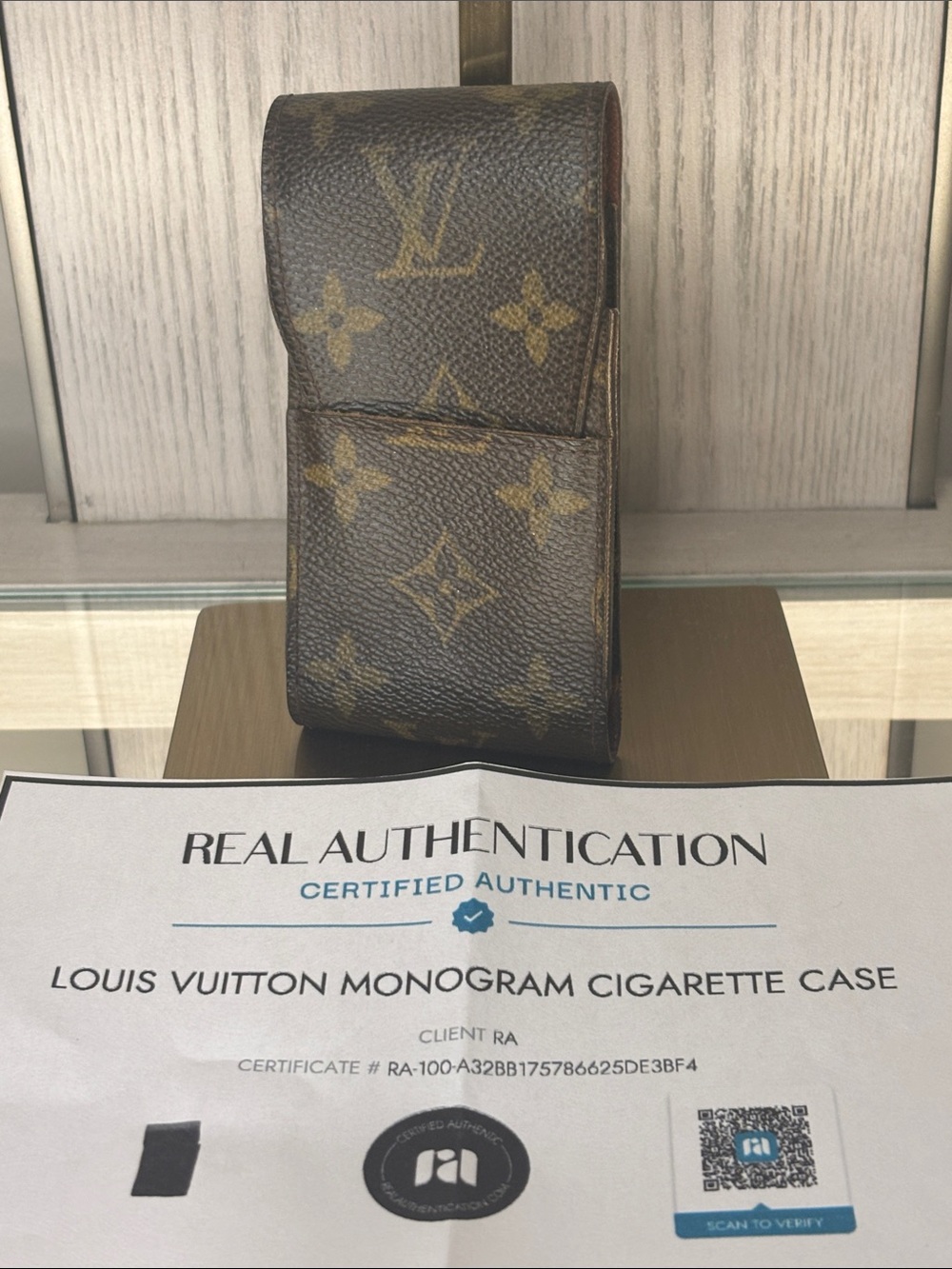 Louis Vuitton Monogram Cigarette Case with COA